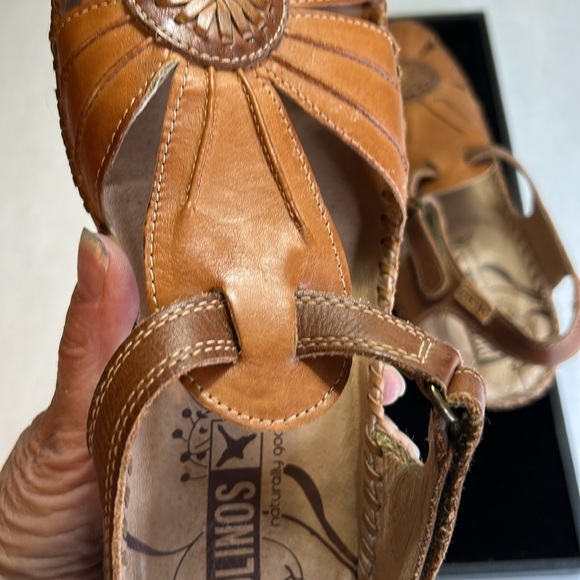 Pikolinos Puerto Vallarta natural good beautiful leather sandals sz 9.5 40 - Picture 11 of 12
